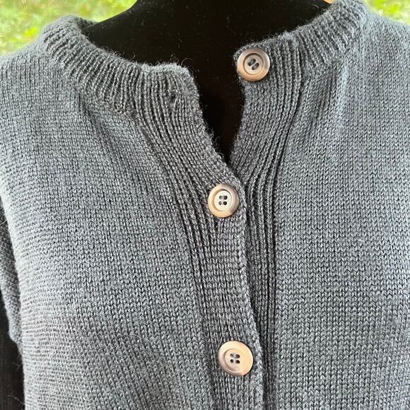 Rapaki Mahana Vintage Grey Wool Cardigan Sweater Hand Knitted Size M-L - Picture 7 of 10